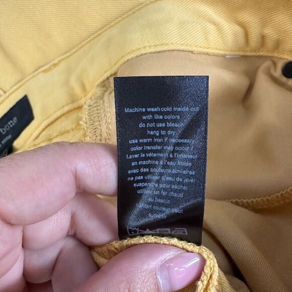 RAG AND BONE Mustard Yellow Straight Leg Jeans SIZE 27 - Picture 8 of 9